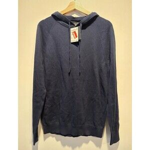 14th & Union Sweater Hoodie Navy Blue Men Cotton Cashmere Blend Size Small